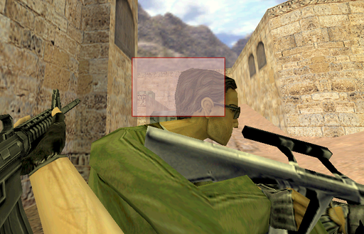 Half-Life: Counter-Strike - Хитбоксы головы, при позиции лоб-в-лоб